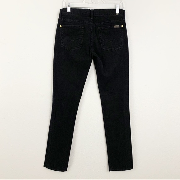 7 For All Mankind Roxanne Black Skinny Jeans - Picture 7 of 11